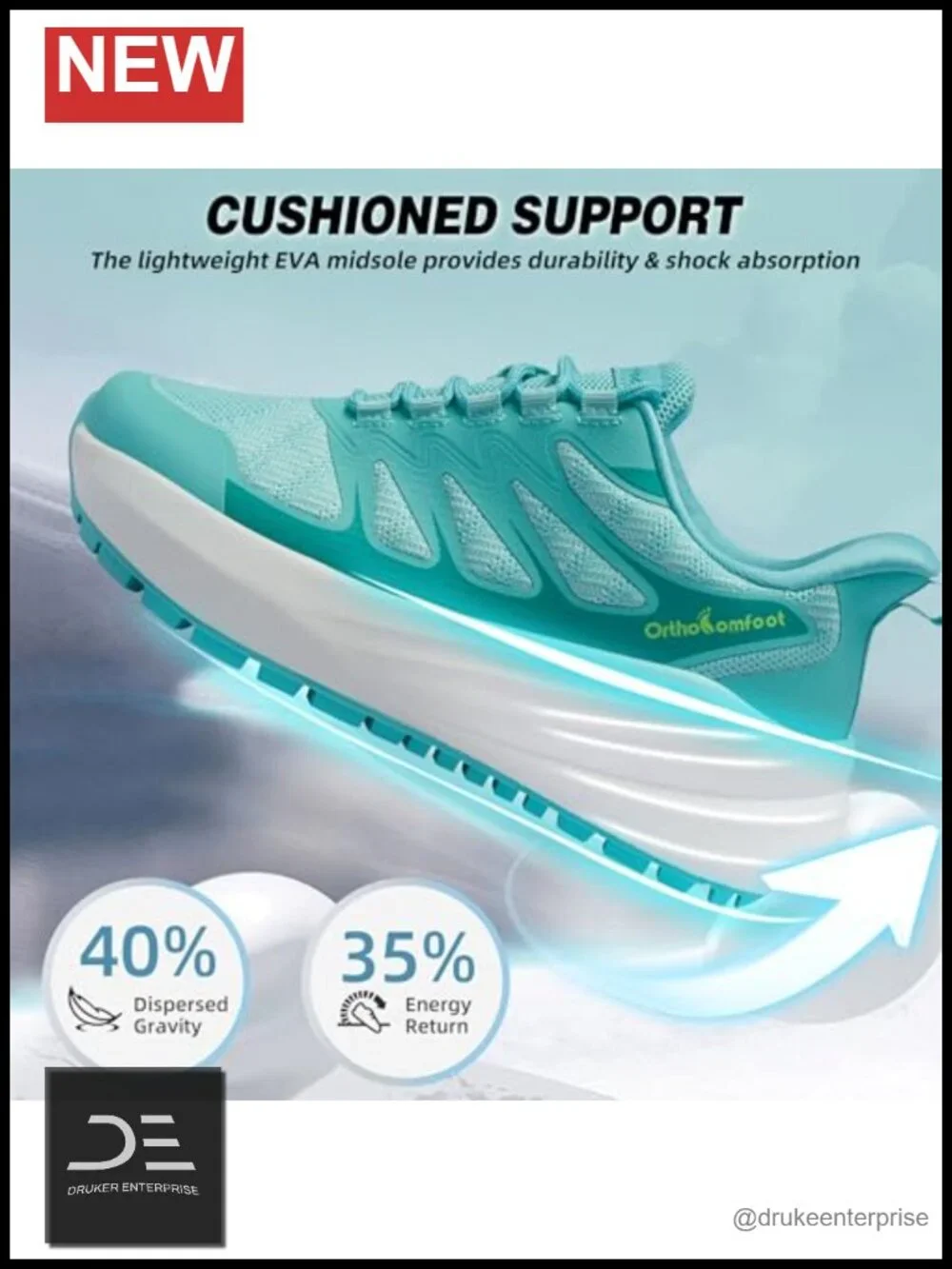 Women's Orthopedic Wide Plantar Fasciitis Shoes Arch Support Diabetic Flat Feet